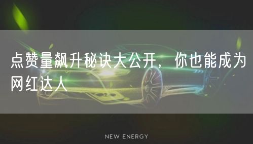 点赞量飙升秘诀大公开，你也能成为网红达人