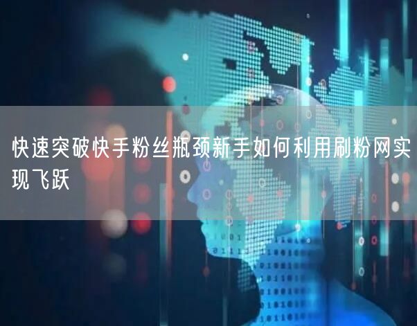 快速突破快手粉丝瓶颈新手如何利用刷粉网实现飞跃