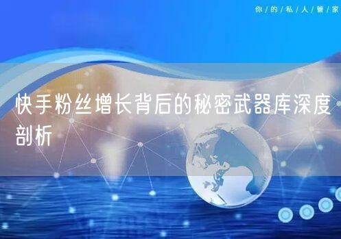 快手粉丝增长背后的秘密武器库深度剖析