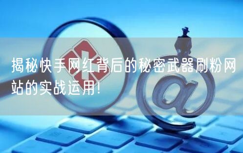 揭秘快手网红背后的秘密武器刷粉网站的实战运用！